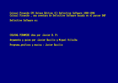 Colosal Piramide : CPC Deluxe Edition for the Amstrad CPC