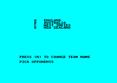 Cricket Master for the Amstrad CPC