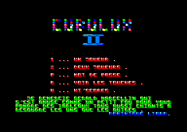 Cubulux 2 for the Amstrad CPC