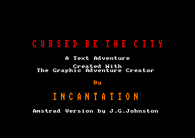 Cursed be the City for the Amstrad CPC