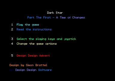 Dark Star for the Amstrad CPC