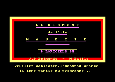 Le Diamant De L`ile Maudite for the Amstrad CPC