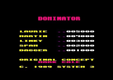 Dominator for the Amstrad CPC