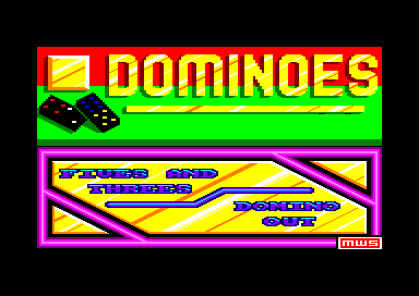 Dominoes for the Amstrad CPC