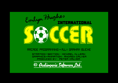 Emlyn Hughes International Soccer for the Amstrad CPC