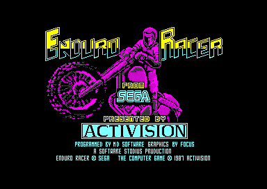 Enduro Racer for the Amstrad CPC
