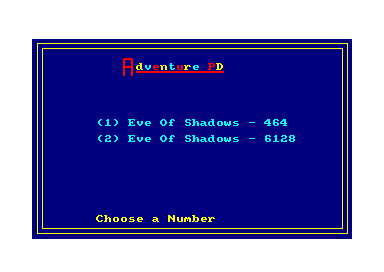 Eve of Shadows for the Amstrad CPC