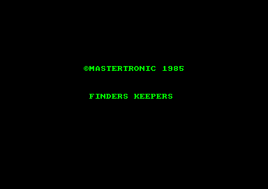 Finders Keepers for the Amstrad CPC