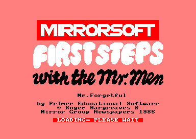 First Steps with the Mr Men for the Amstrad CPC