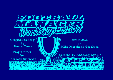 Football Manager World Cup Edition for the Amstrad CPC