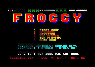 Froggy for the Amstrad CPC