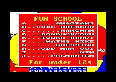 Fun School : Under 12s for the Amstrad CPC