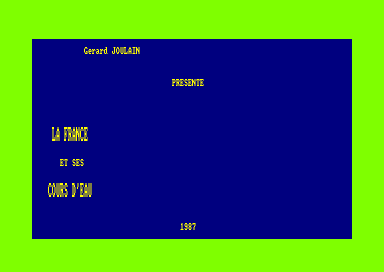 La France Et Ses Cours D`eau for the Amstrad CPC