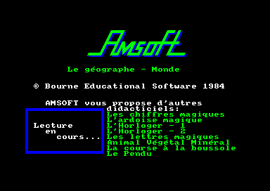 Le Geographe - Mond for the Amstrad CPC