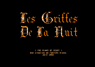 Le Griffes De La Nuit for the Amstrad CPC