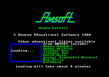 Happy Letters for the Amstrad CPC