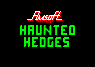 Haunted Hedges for the Amstrad CPC
