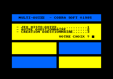 Histo Quizz for the Amstrad CPC