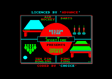 Indoor Sports for the Amstrad CPC