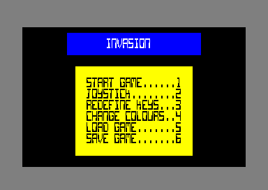 Invasion for the Amstrad CPC