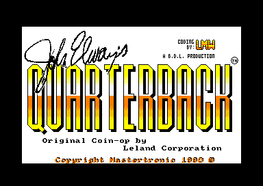 John Elways Quarterback for the Amstrad CPC