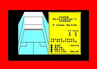Jonah Barrington Squash for the Amstrad CPC