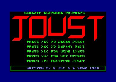Joust for the Amstrad CPC