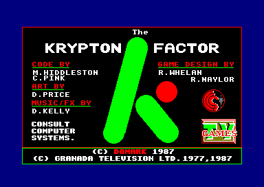 Krypton Factor : The for the Amstrad CPC