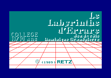 Le Labyrinthe D`Errare for the Amstrad CPC