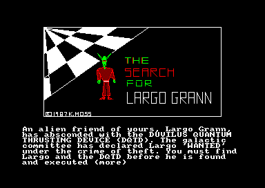 Largo Gran : The Search For for the Amstrad CPC