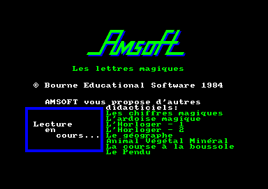 Les Lettres Magiques for the Amstrad CPC