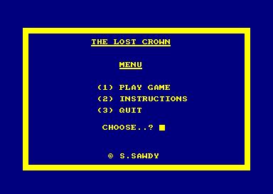Lost Crown : The for the Amstrad CPC