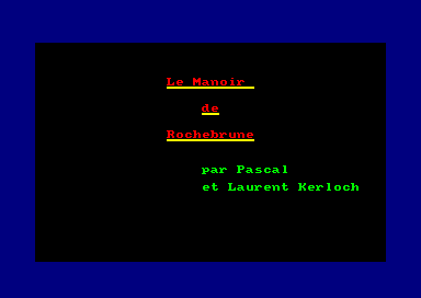 Le Manoir de Rochebrune for the Amstrad CPC