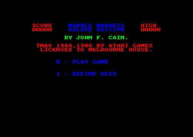 Marble Madness for the Amstrad CPC