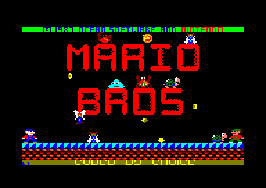 Mario Bros for the Amstrad CPC