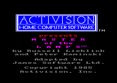 Master of the Lamps for the Amstrad CPC