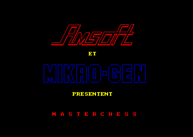 Masterchess for the Amstrad CPC