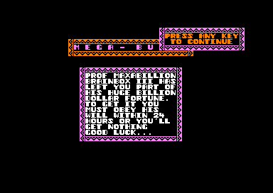 Megabucks for the Amstrad CPC