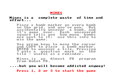 Mines for the Amstrad CPC