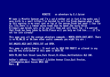 Minette for the Amstrad CPC