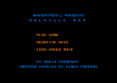 Molecule Man for the Amstrad CPC
