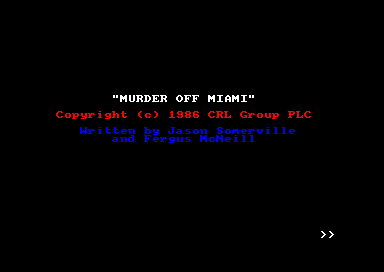Murder off Miami for the Amstrad CPC