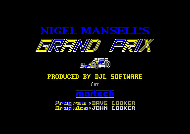 Nigel Mansells Grand Prix for the Amstrad CPC