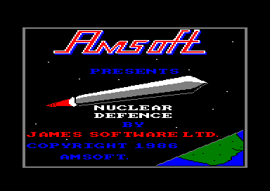 Nuclear Defence for the Amstrad CPC
