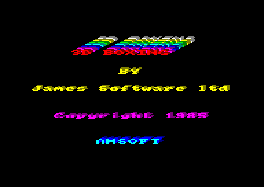 3D Boxing for the Amstrad CPC