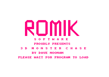 3D Monster Chase for the Amstrad CPC