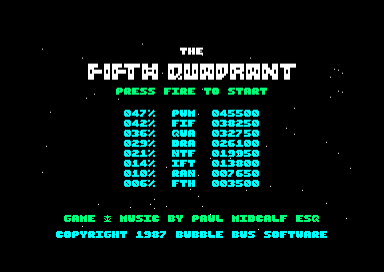 5th Quadrant for the Amstrad CPC