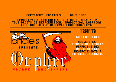 Orphee for the Amstrad CPC