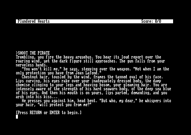 Plundered Hearts for the Amstrad CPC