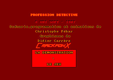 Profession Detective for the Amstrad CPC